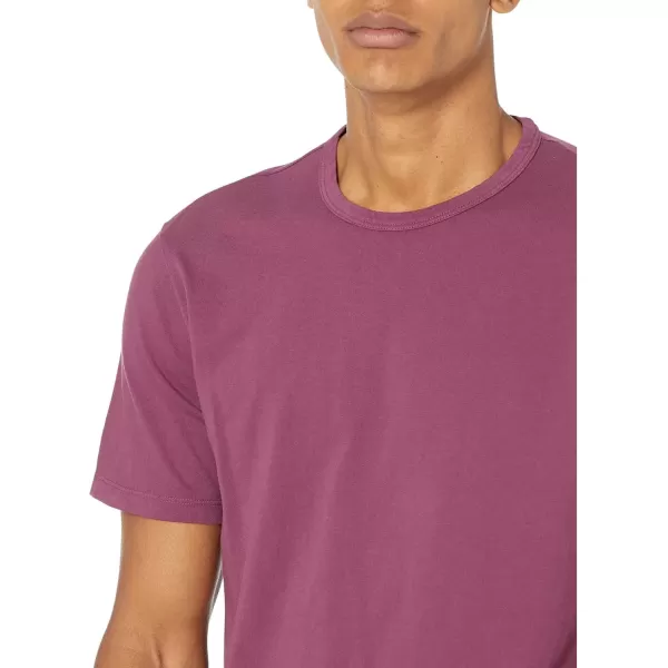 imageVince Mens Garment Dye Short Sleeve CrewWashed Hyperion Berry