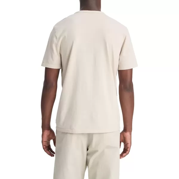 imageVince Mens Garment Dye Short Sleeve CrewWashed Soft Clay