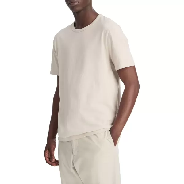 imageVince Mens Garment Dye Short Sleeve CrewWashed Soft Clay