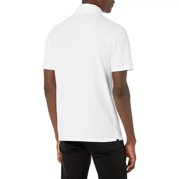 imageVince Mens Garment Dye Short Sleeve PoloOptic White
