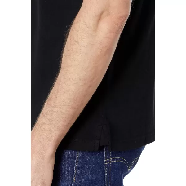 imageVince Mens Garment Dye Short Sleeve PoloTrue Black