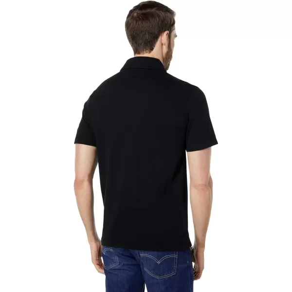 imageVince Mens Garment Dye Short Sleeve PoloTrue Black