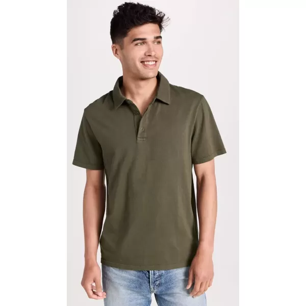 imageVince Mens Garment Dye Short Sleeve PoloWashed Cypress