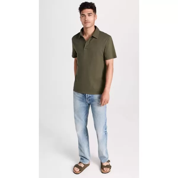 imageVince Mens Garment Dye Short Sleeve PoloWashed Cypress
