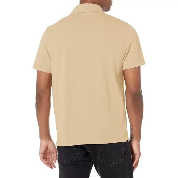 imageVince Mens Garment Dye Short Sleeve PoloWashed Eagle Rock