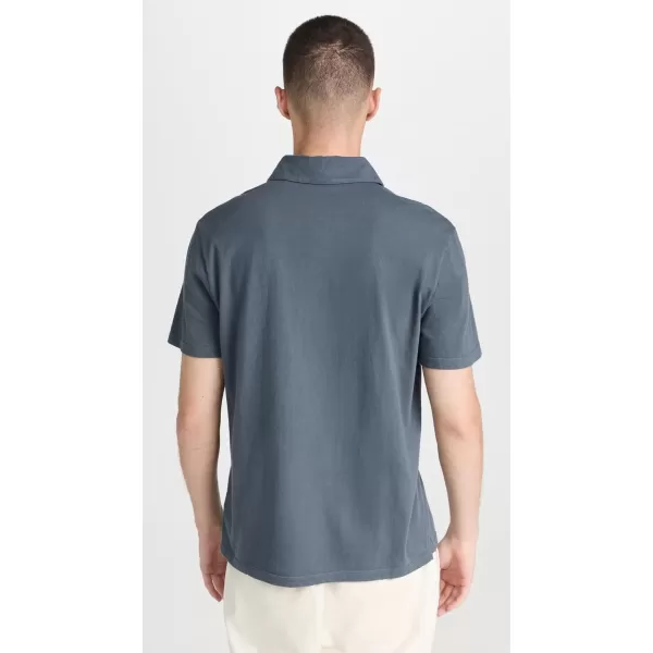 imageVince Mens Garment Dye Short Sleeve PoloWashed Night Sky