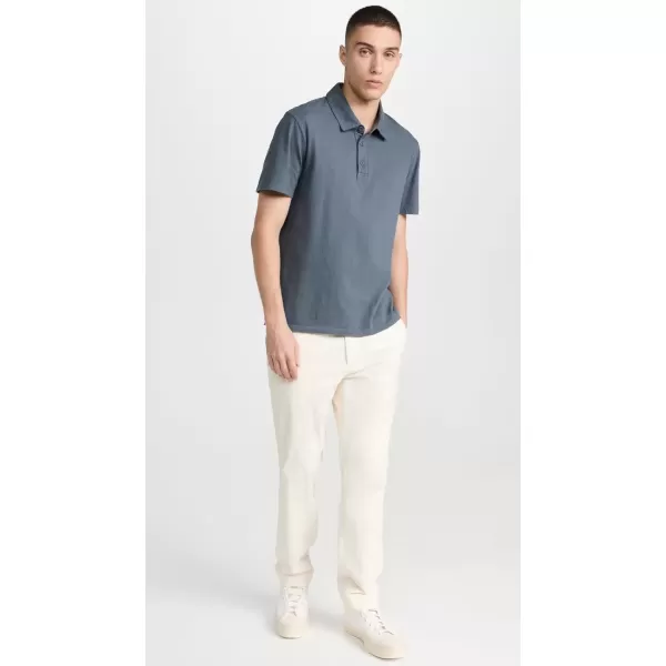 imageVince Mens Garment Dye Short Sleeve PoloWashed Night Sky