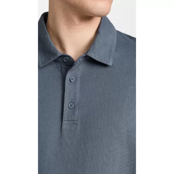imageVince Mens Garment Dye Short Sleeve PoloWashed Night Sky