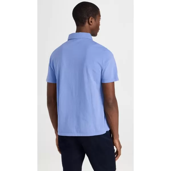 imageVince Mens Garment Dye Short Sleeve PoloWashed Periwinkle
