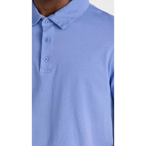 imageVince Mens Garment Dye Short Sleeve PoloWashed Periwinkle