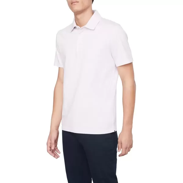 imageVince Mens Garment Dye Short Sleeve PoloWashed Rose Quartz