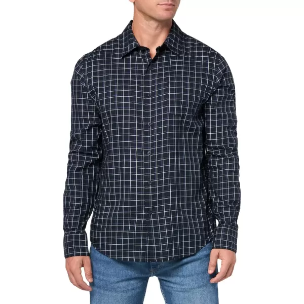 imageVince Mens Inez Plaid ShirtCoastalFaded Cobalt