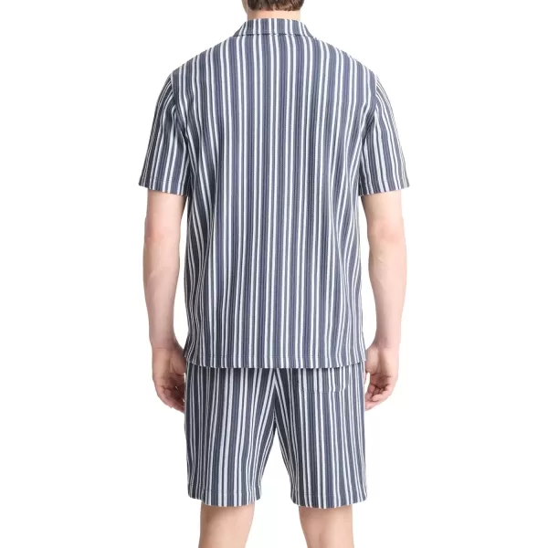imageVince Mens Jacquard Stripe Button Down ShirtVenice BlueBlue Cloud