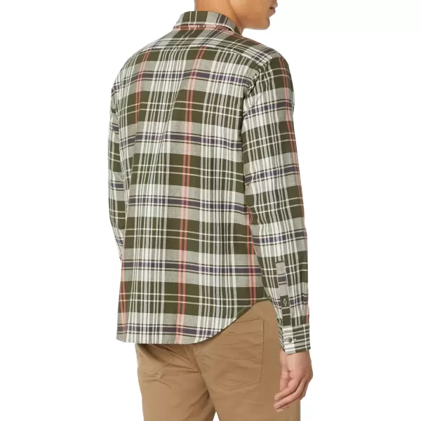 imageVince Mens Santa Barbara Plaid LSOlive CoveDesert Sky