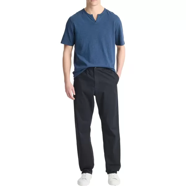 imageVince Mens Slub Split Neck Short SleeveMidnight Sky