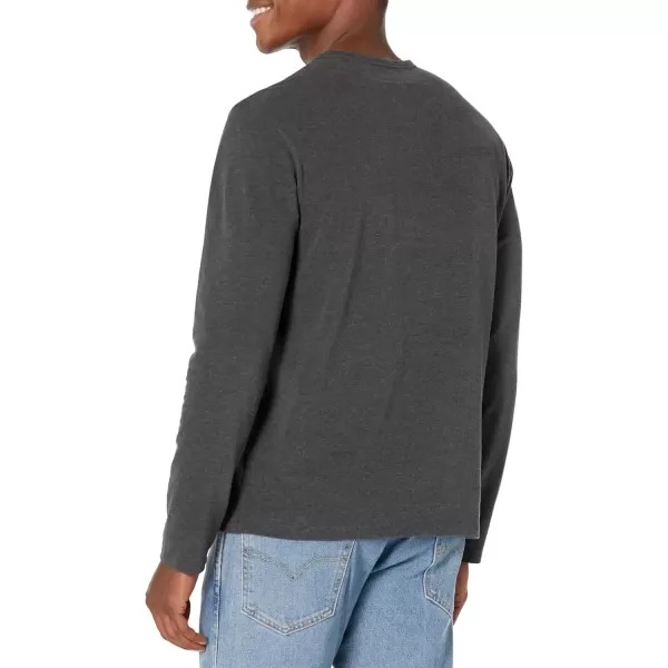 imageVince Mens Sueded Jersey LS HenleyH Charcoal