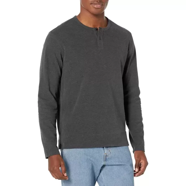 imageVince Mens Sueded Jersey LS HenleyH Charcoal