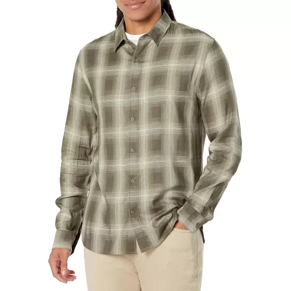 imageVince Mens Toledo Shadow Plaid LSSmoke TreeDeco Cream