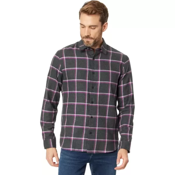 imageVince Mens Skipton Plaid LSH BlackPurple Stone