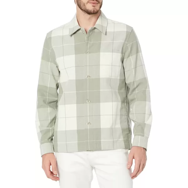 imageVince Mens Stone Plaid OvershirtPale Thyme