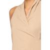 imageVince Womens Draped Neck Wrap DressPale Wheat