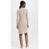 imageVince Womens Rib Long Sleeve Short DressH Hazel Cream