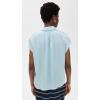imageVince Womens Cap Sleeve Ruched Back BlouseCeleste