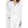 imageVince Womens Band Collar BlouseOptic White