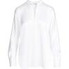 imageVince Womens Band Collar BlouseOptic White