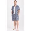 imageVince Mens Jacquard Stripe Shorts 75quotVenice BlueBlue Cloud