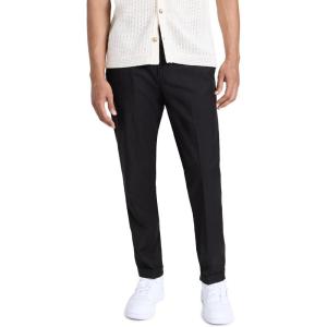 imageVince Mens Tapered Cuffed TrousersBlack