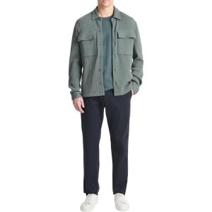 imageVince Mens Chunky Waffle Shirt JacketPetrol Green