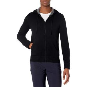 imageVince Mens Full Zip Cashmere HoodieBlack