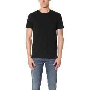imageVince Mens Short Sleeve Pima Crew Neck TeeBlack
