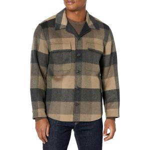 imageVince Mens Splittable Plaid Shirt JKTWarm Pewter