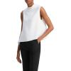 imageVince Womens ALine Asymmetrical Draped TopOffwhite