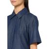 imageVince Womens Denim Short Sleeve Shirt DressDeep Indigo