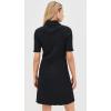 imageVince Womens Elbow Sleeve Polo Mini DressBlack