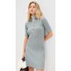 imageVince Womens Elbow Sleeve Polo Mini DressSea Stone