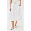 imageVince Womens Full Skirt with Canvas TapeOptic White