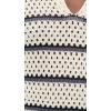 imageVince Womens Macrame Stripe Henley TeeOff White Combo