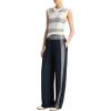 imageVince Womens Mid Rise Placed Stripe Pull on PantCoastalPale Canyon