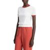 imageVince Womens Ringer Sweater TeeOff WhiteBrick Rose