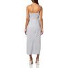 imageVince Womens Ticking Stripe Drape Front Strapless DressIris SlateOff White