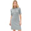 imageVince Womens Elbow Sleeve Polo Mini DressSea Stone