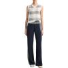 imageVince Womens Mid Rise Placed Stripe Pull on PantCoastalPale Canyon