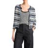 imageVince Womens Texture Striped CardiganNavyOff White