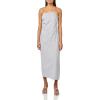 imageVince Womens Ticking Stripe Drape Front Strapless DressIris SlateOff White