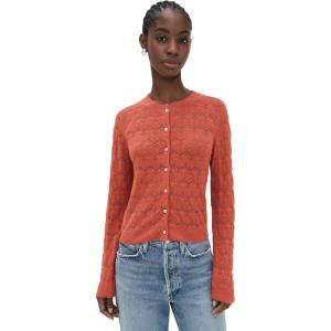 imageVince Womens Lace Stitch CardiganTerra