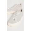 imageVince Mens Fulton Leather SneakersHorchata White Knit Fabric